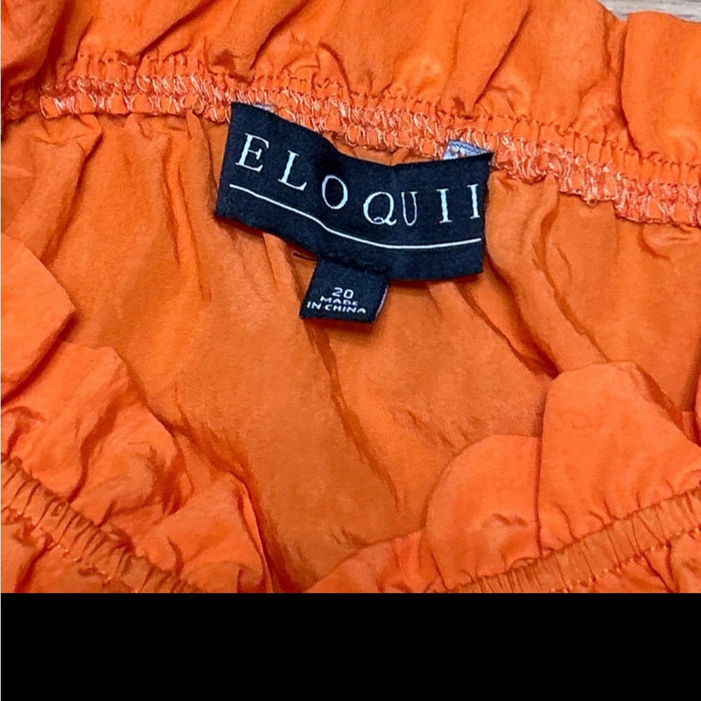 Eloquii Alexa Flutter Sleeve Blouse Color:Orange … - image 3